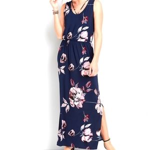 Maurices strappy neck floral maxi dress good condition